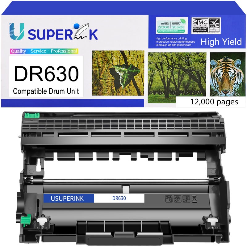 SuperInk 1 Pack Compatible DR630 Drum Unit Replacement for Brother DR630 DR-630 to Use with HL-L2300D HL-L2320D HL-L2340DW HL-L2360DW HL-L2380DW DCP-L2540DW MFC-L2700DW Printer (No Toner) - Image 1